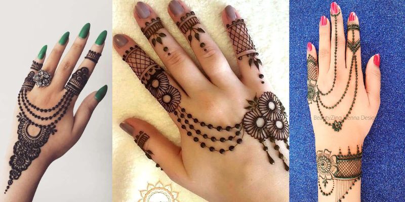 Jewelry Chain Mehndi Pattern