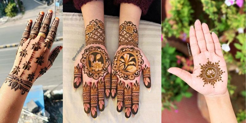 Lotus Motif Mehndi Design