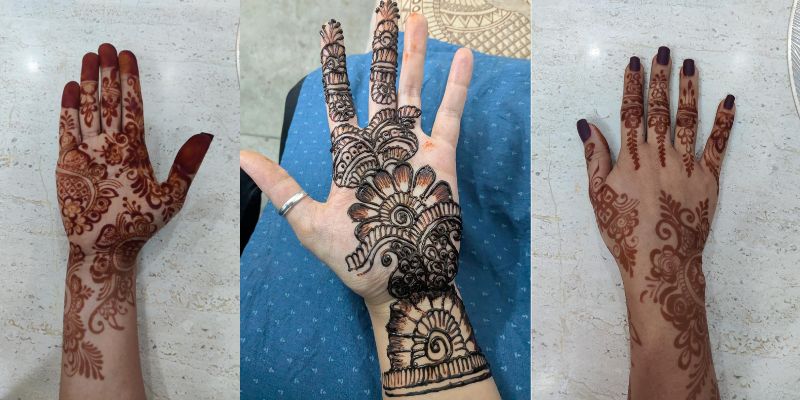 Half Palm Shaded Design