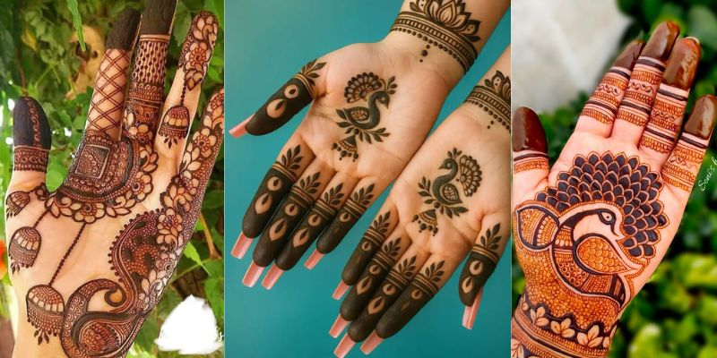 Peacock Pattern Mehndi