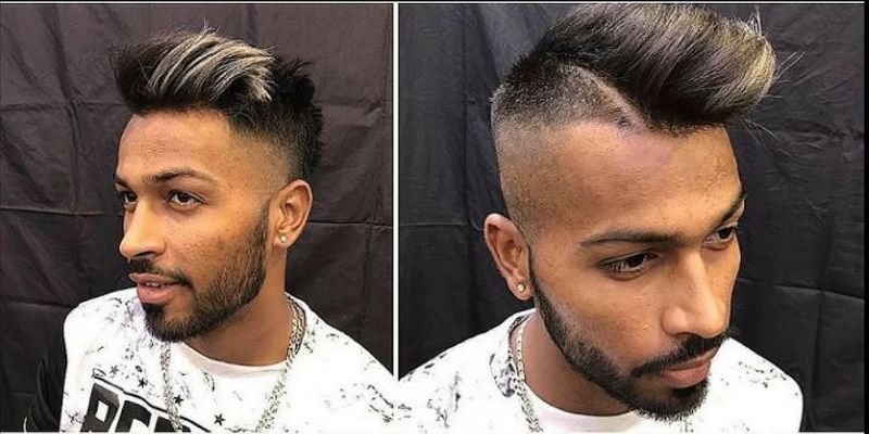 Hardik Pandya Hairstyle High Fade with Textured Top