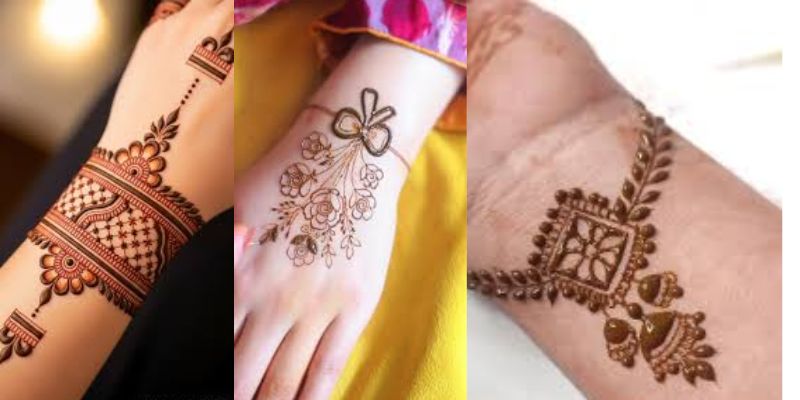 Mehndi Design Bracelet Style Front Hand Design (2)