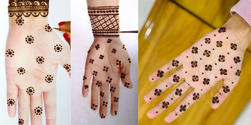 Mehndi Design Star & Dot Pattern Design (1)