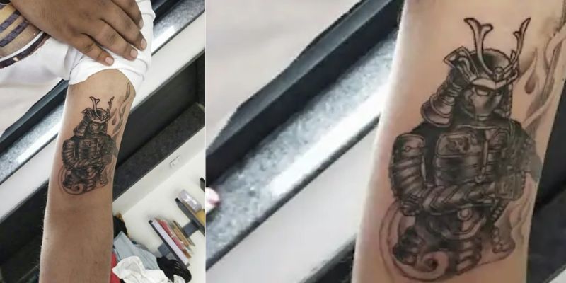 Virat Kohli Japanese Samurai Tattoo (1)