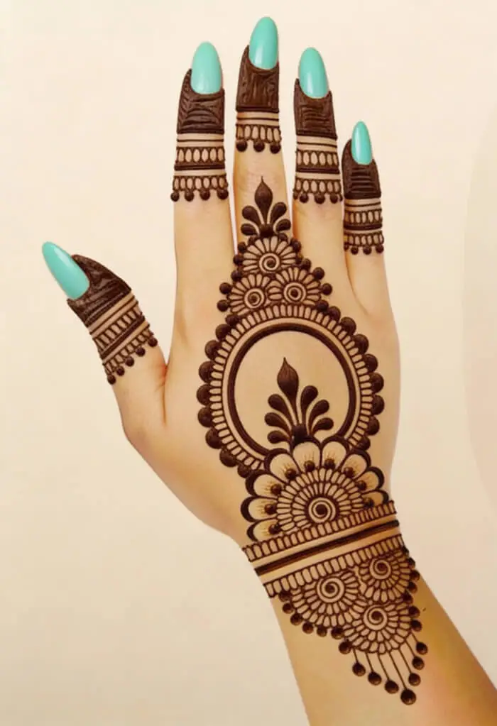 Arabic Back Hand Mehndi Design 3