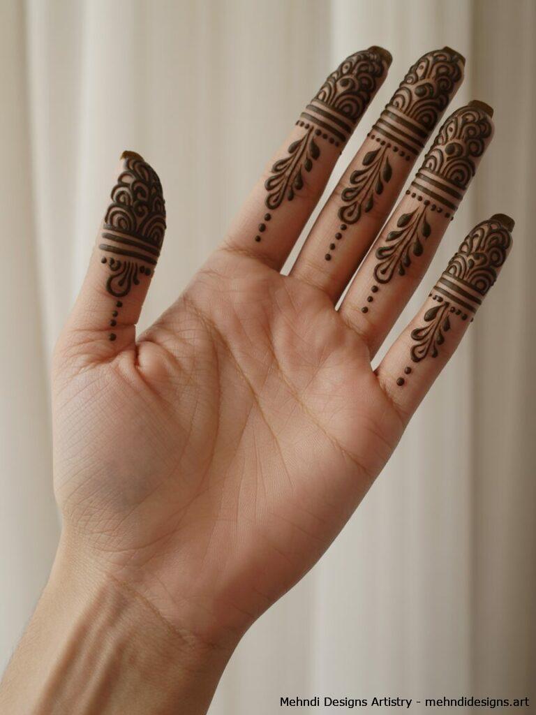 Finger Mehndi Design 4