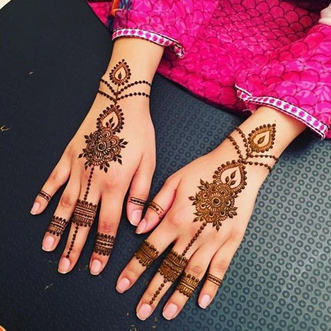 Jewelry Style back hand Mehndi Design 1