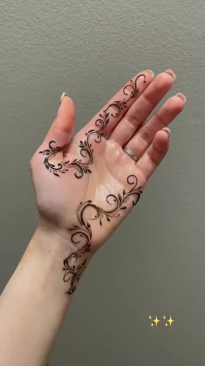 Leafy Vine Mehndi Design 2
