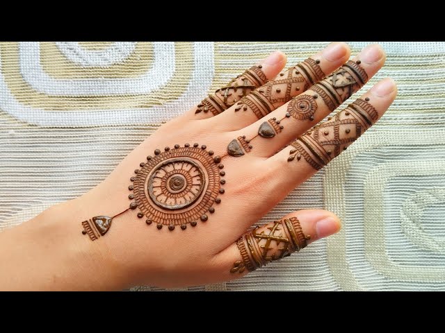Mandala Back Hand Mehndi Design 1