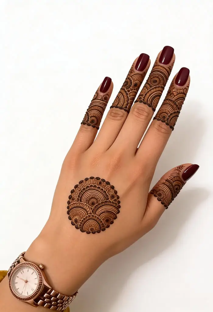 Mandala Back Hand Mehndi Design 2