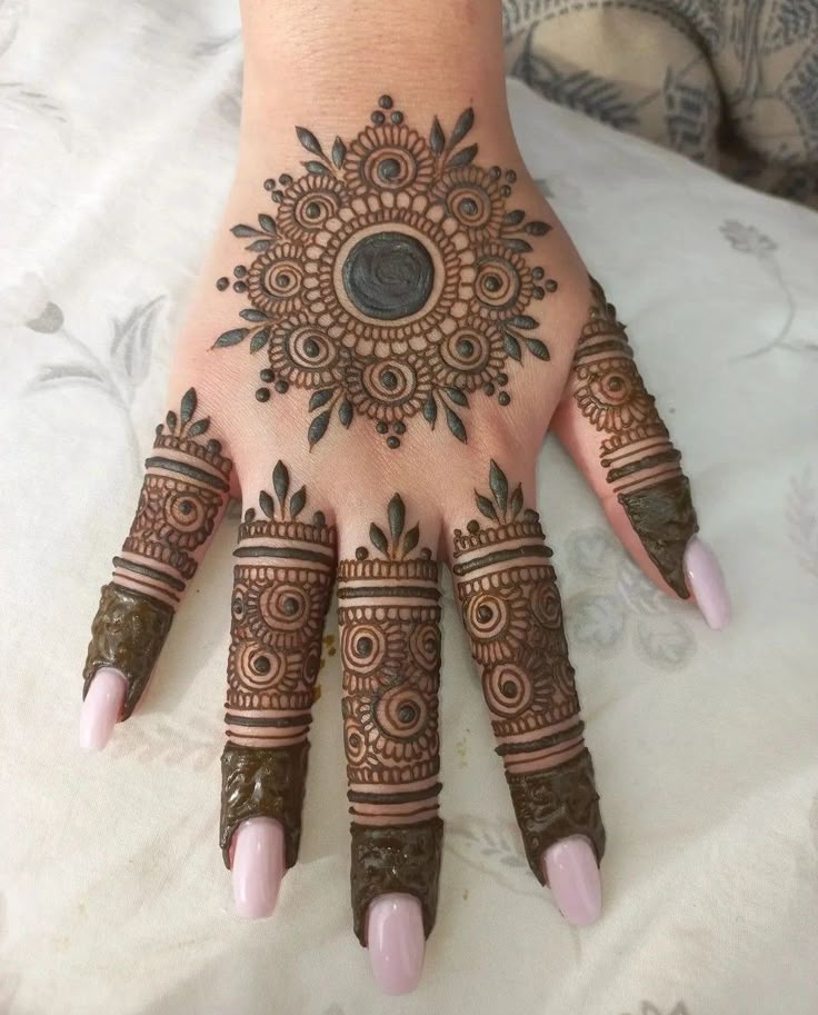 Mandala Back Hand Mehndi Design