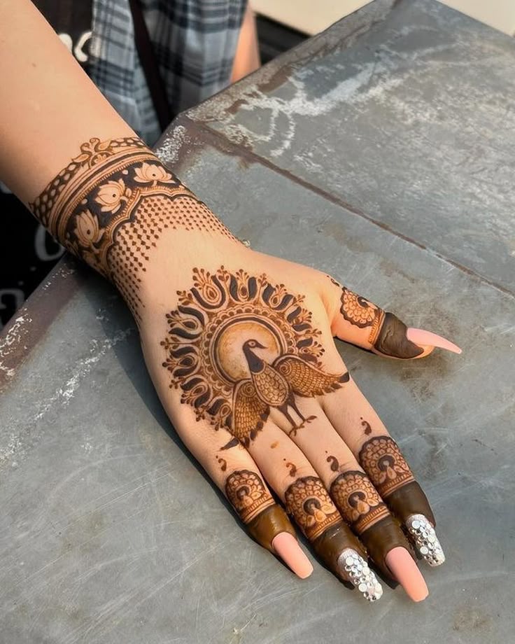 Peacock Mehndi Design 4