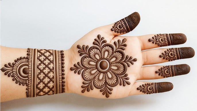 beginner cute simple mehndi designs for front hands 3