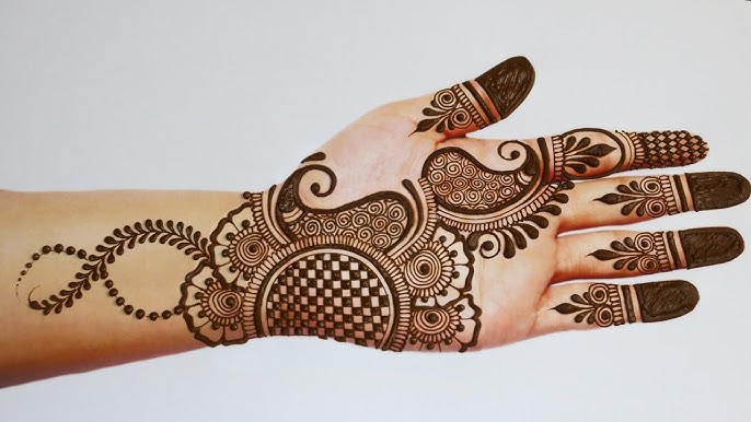 beginner cute simple mehndi designs for front hands 4