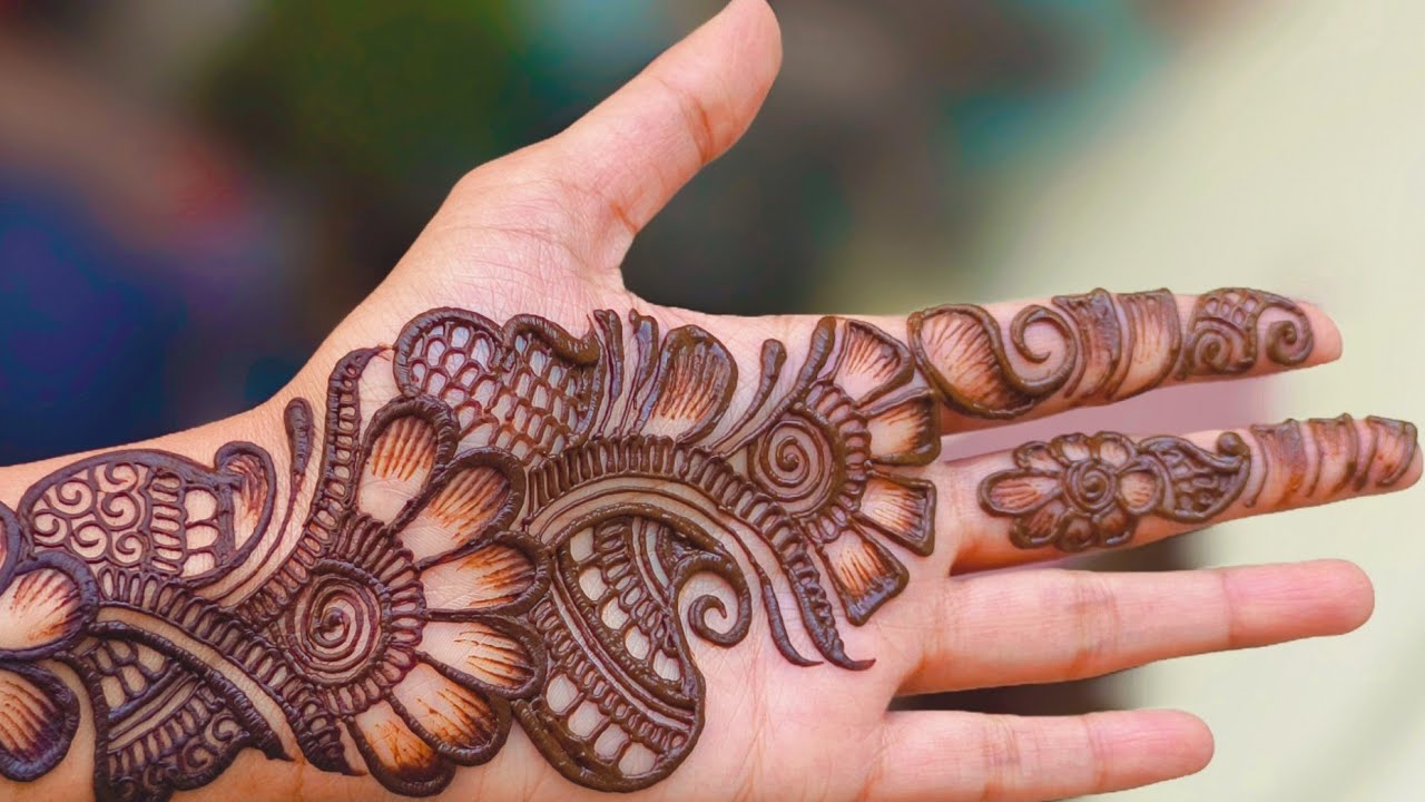 beginner cute simple mehndi designs for front hands 5